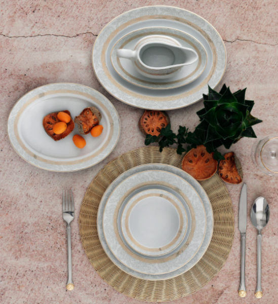 Güral Porselen Tolstoy 9405574 84 Parça Yemek Takımı
