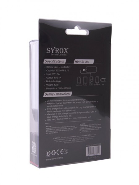 Syrox SYX-PB100 5000 mAh Powerbank