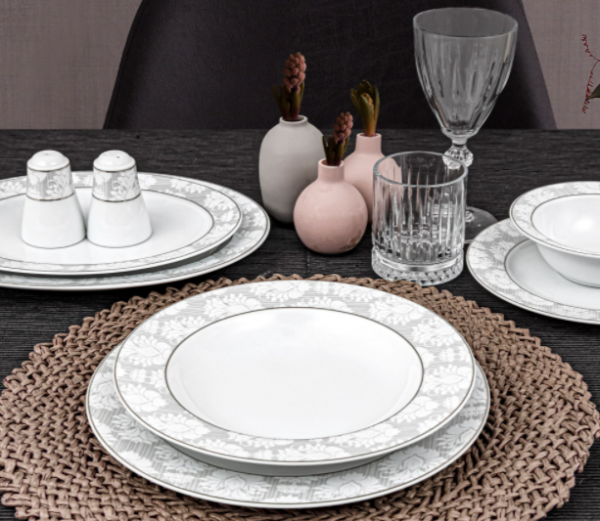 Güral Porselen Tolstoy 9305922 53 Parça Yemek Takımı
