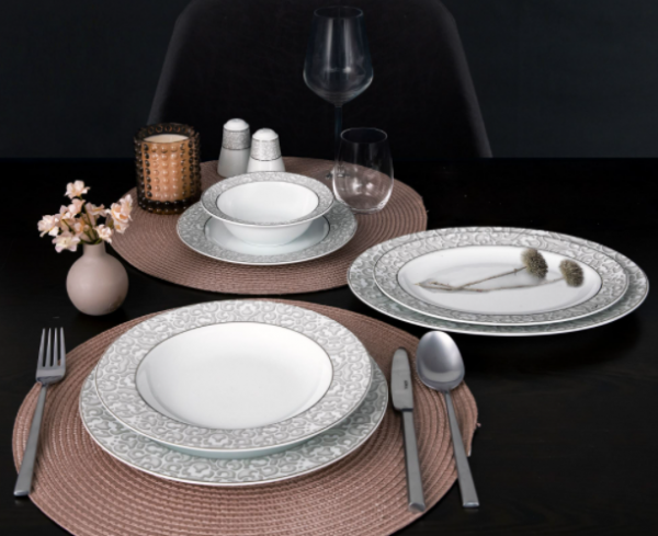 Güral Porselen Tolstoy 9305725 53 Parça Yemek Takımı