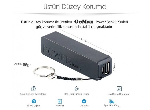 Gomax 2600 2600 mAh Powerbank