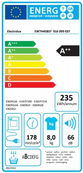 Electrolux EW7H458ST Isı Pompalı Kurutma Makinesi