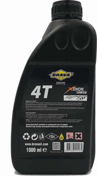Brava Xenon 10W-50 4T Motor Yağı (1 litre)