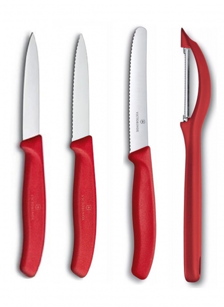 Victorinox Red Soyacak ve Bıçak Seti 4 Parça