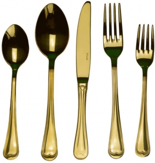 Hisar Topkapı Titanyum Gold 36 Parça Çatal Kaşık Bıçak Takımı