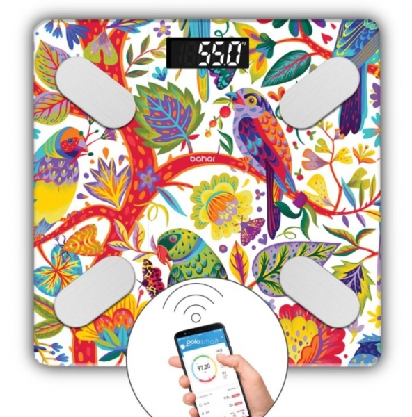 Polosmart PSC12 Bodysmart Yağ Ölçer Akıllı Bluetooth Baskül Bahar Dijital Banyo Tartısı