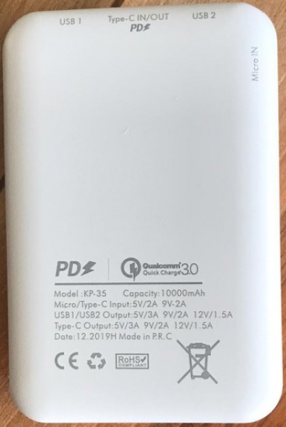 Kensa KP-35 10000 mAh Powerbank