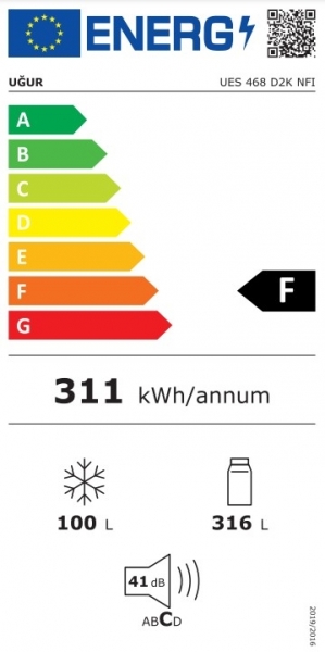 Uğur UES 468 D2K NFI Combi Buzdolabı