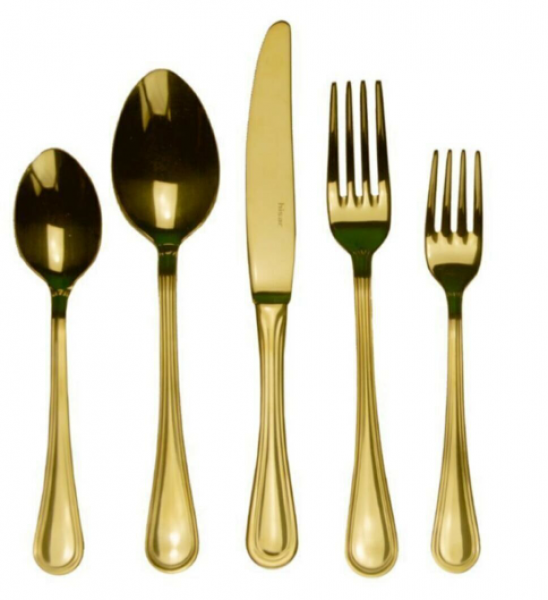 Hisar Contour Titanyum Gold 30 Parça Çatal Kaşık Bıçak Takımı