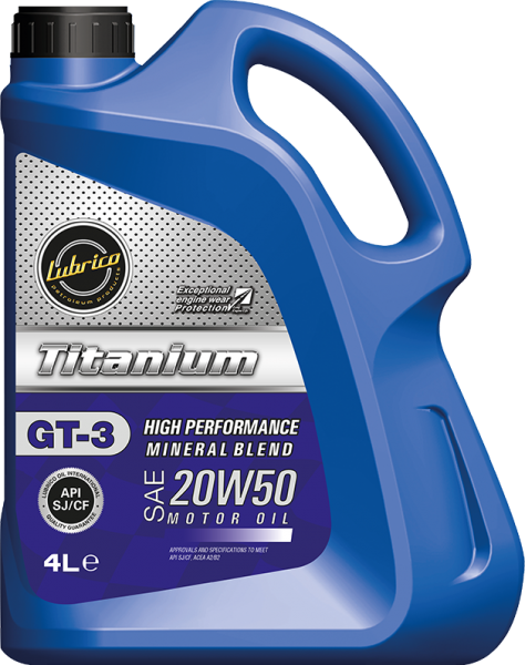 Lubrico Titanium GT-3 20W-50 Motor Yağı (4 litre)