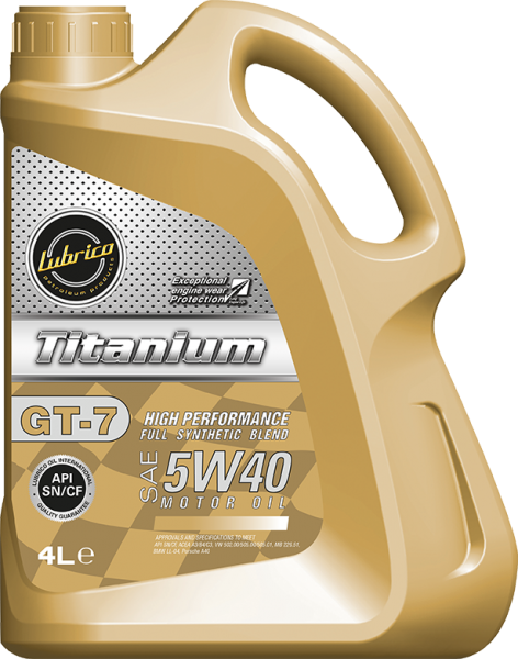 Lubrico Titanium GT-7 5W-40 Motor Yağı (4 litre)