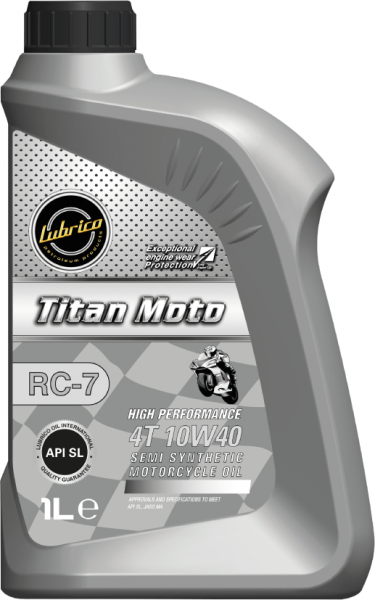 Lubrico Titan Moto RC-7 4T 10W-40 Motor Yağı (1 litre)