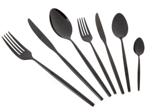 Jumbo 5900 Infinity Titanyum Black 84 Parça Çatal Kaşık Bıçak Takımı