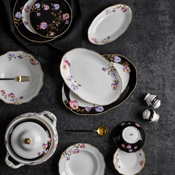 Jumbo Violet Dream 60 Parça Yemek Takımı