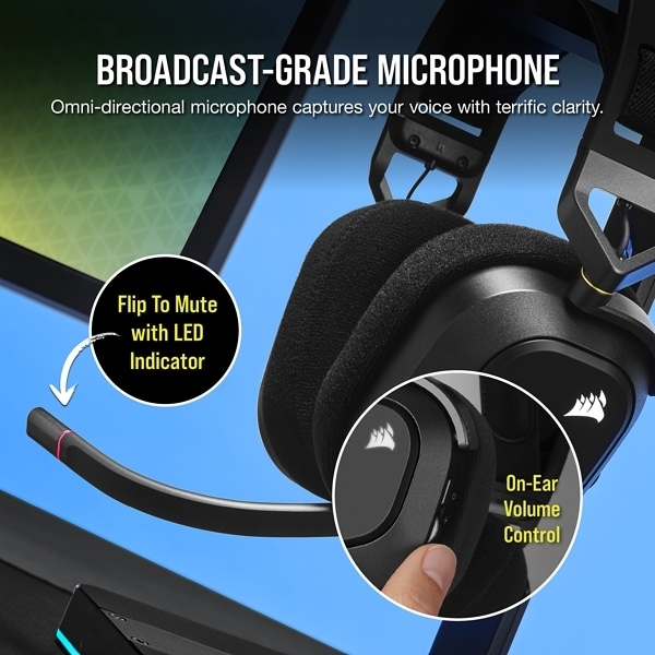 Corsair HS80 RGB Wireless Kablosuz Kulaklık