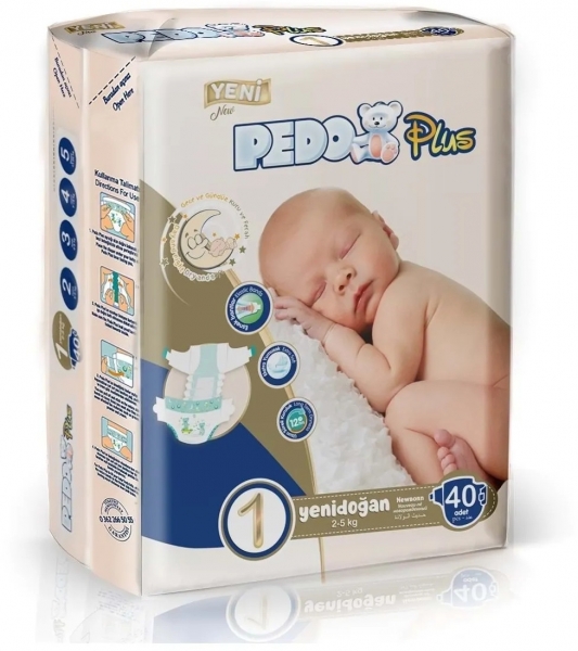Pedo Plus Jumbo 1 Beden 40 Adet Bebek Bezi