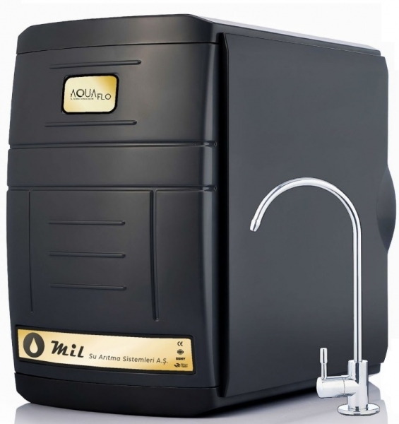AquaFlo Black Plastik Tank 14 Aşamalı Su Arıtma Cihazı (Pompasız)