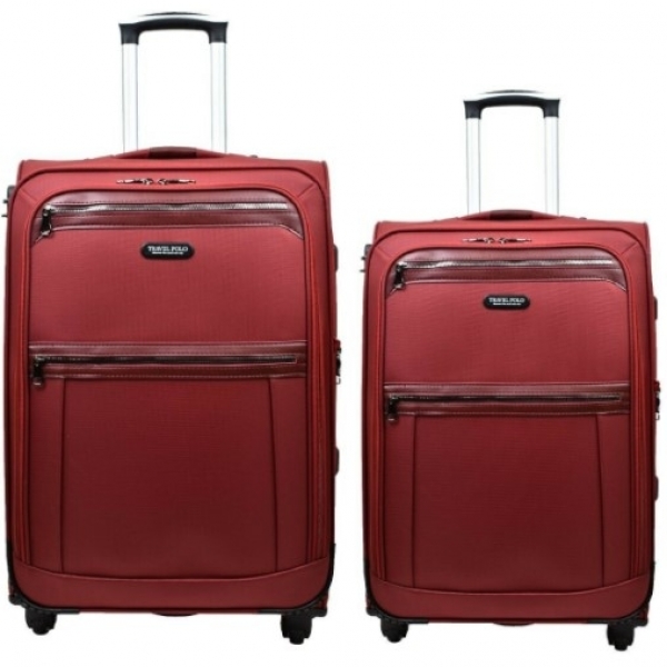 Anka Travel Polo Lüx Kumaş Orta Boy ve Kabin Boy 2'li Valiz Seti