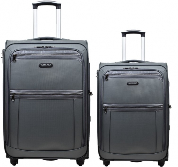 Anka Travel Polo Lüx Kumaş Orta Boy ve Kabin Boy 2'li Valiz Seti