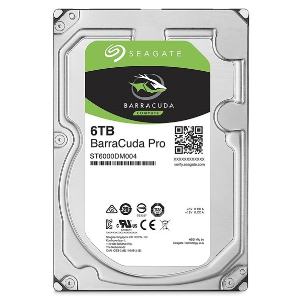 Seagate BarraCuda Pro HDD (6 TB)