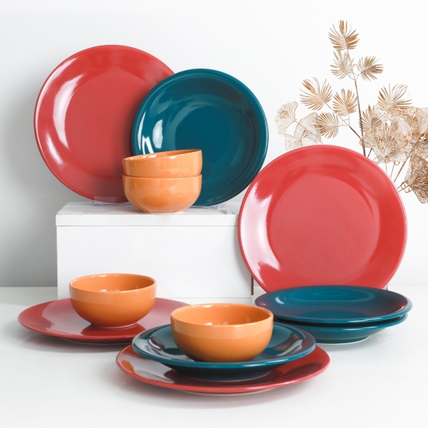 Keramika Ege Rainbow 520 12 Parça Yemek Takımı