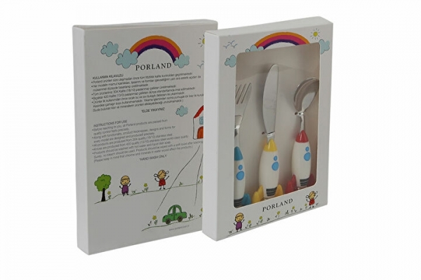Porland Mini Rocket 3 Parça Çatal Kaşık Bıçak Takımı