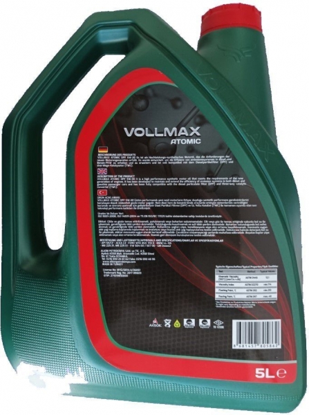 Vollmax Atomic DPF 5W-30 Motor Yağı (5 litre)