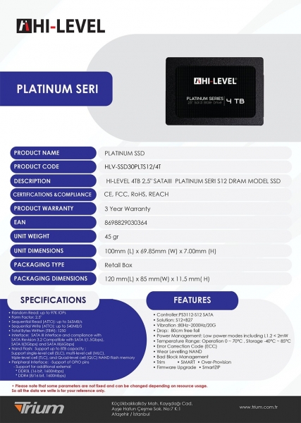 Hi-Level Platinum SSD (4 TB)
