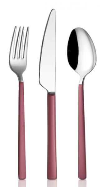 Avcı Pink Touch Mat 18 Parça Çatal Kaşık Bıçak Takımı
