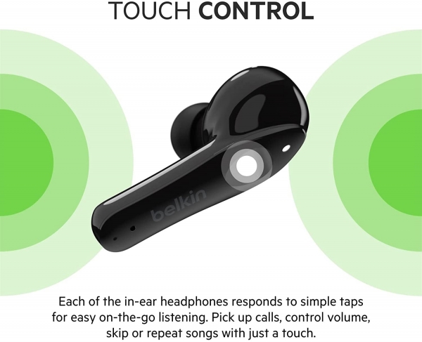 Belkin SoundForm Move Plus Tam Kablosuz Kulaklık