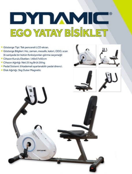 Dynamic Ego Manyetik Yatay Yatay Bisiklet
