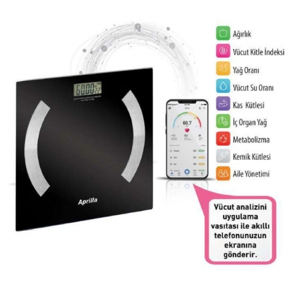 Aprilla ABS-1081 Dijital Banyo Tartısı
