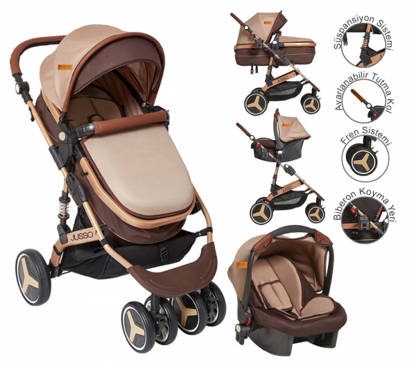 Jusso Comfort Max Gold Travel Sistem Bebek Arabası