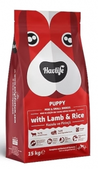 Havlife Kuzulu ve Pirinçli Mini ve Küçük Irk Yavru 15 kg Köpek Maması