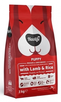 Havlife Kuzulu ve Pirinçli Orta ve Büyük Irk Yavru 3 kg Köpek Maması