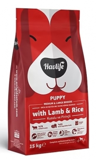 Havlife Kuzulu ve Pirinçli Orta ve Büyük Irk Yavru 15 kg Köpek Maması