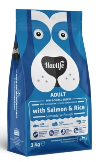 Havlife Somonlu ve Pirinçli Mini ve Küçük Irk Yetişkin 3 kg Köpek Maması