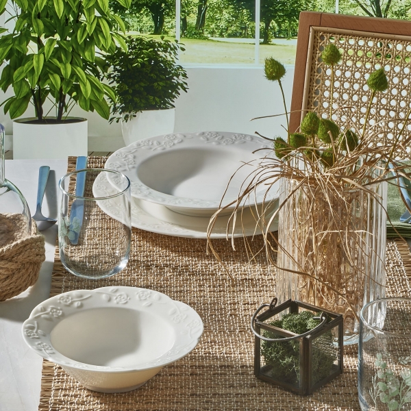 Güral Porselen Carmina GBSCRM24Y400 24 Parça Yemek Takımı