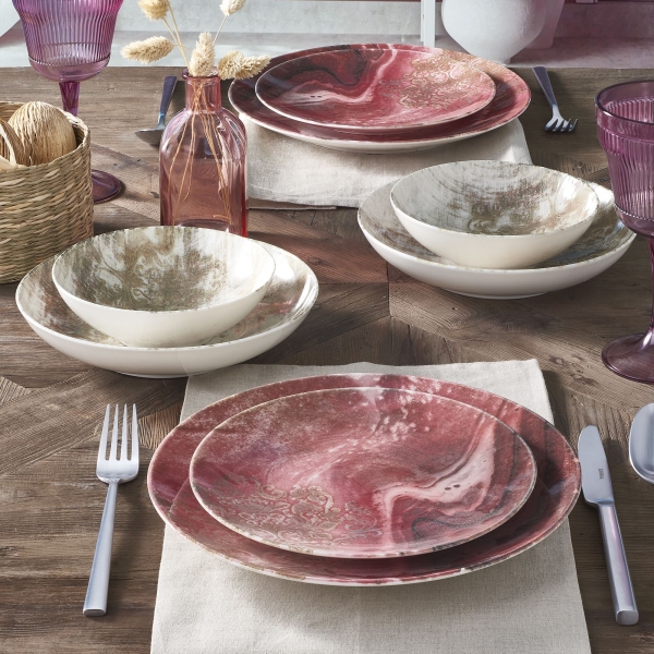 Güral Porselen Atina GBSATN24Y4R1528 24 Parça Yemek Takımı