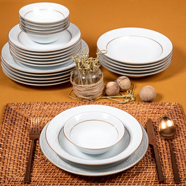 Güral Porselen Bahar Dalı BHD24Y423 24 Parça Yemek Takımı