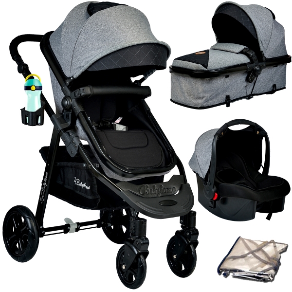 Baby Home 940 Corso Çift Yönlü 6 in 1 Siyah Şase Travel Sistem Bebek Arabası