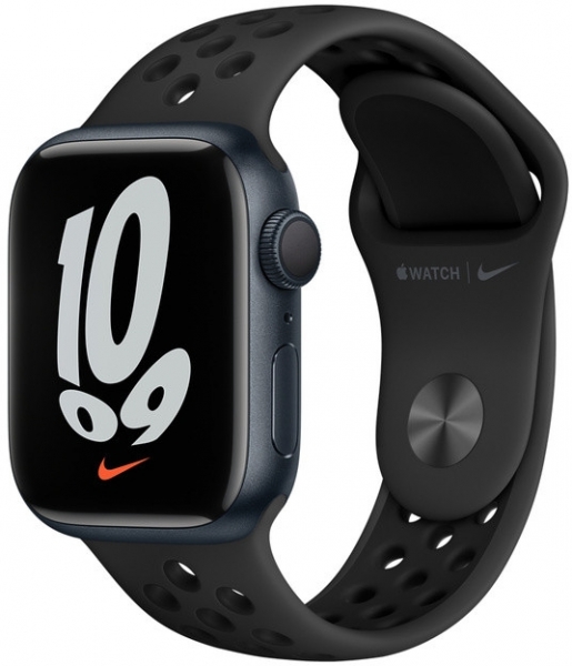Apple Watch Nike Series 7 41mm Gece Yarısı Alüminyum Kasa ve Nike Spor Kordon Akıllı Saat
