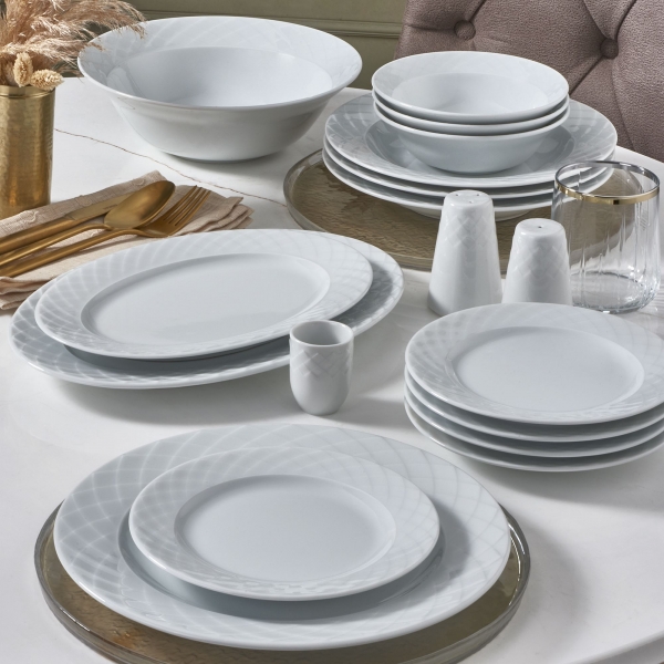 Güral Porselen Alfa ALF60YS00 60 Parça Yemek Takımı