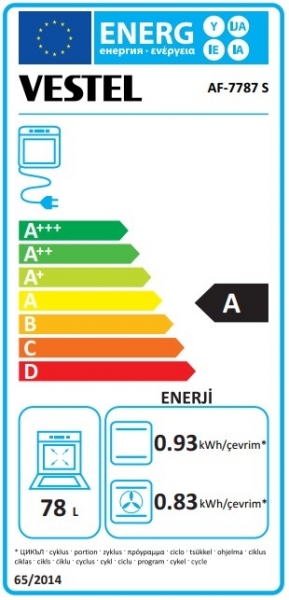 Vestel AF-7787 S Ankastre Fırın