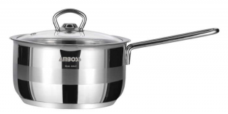 Amboss Saphire Cam Kapaklı Kaçerola Tava 14 cm
