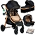Baby Home 940 Corso Çift Yönlü 6 in 1 Gold Şase Travel Sistem Bebek Arabası