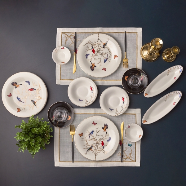 Karaca Fine Pearl New Grace Black 26 Parça Kahvaltı Takımı