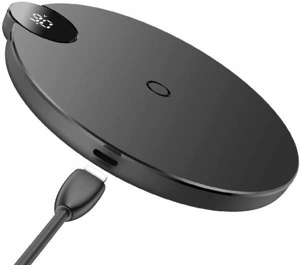Baseus Digital Led Wireless Charger Şarj Aleti