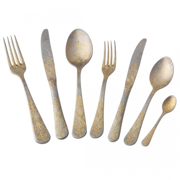 Jumbo Antique Antika Gold 84 Parça Çatal Kaşık Bıçak Takımı