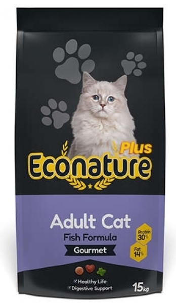 Econature Plus Gurme Balıklı Renkli Yetişkin 15 kg Kedi Maması